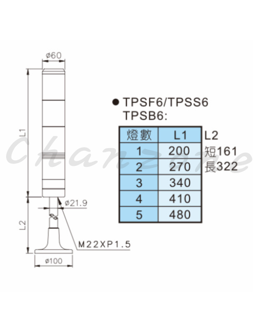 天得科技 積層式警示燈 TPSF6 TPSS6 TPSB6